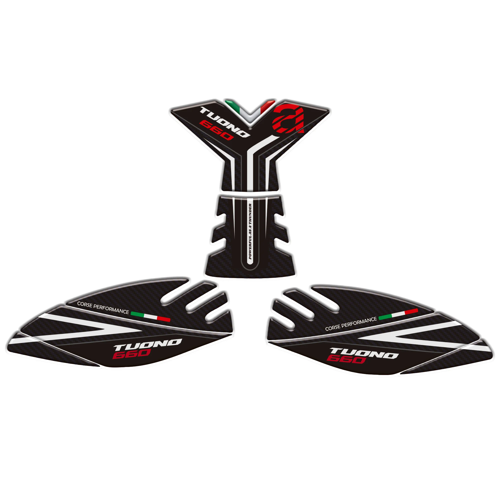 Fotografia 7: Almofada de tanque de gel de resina 3D para motocicleta, adesivos de proteção e decoração, tanque compatível com Aprilia Tuono 660 2021-2025