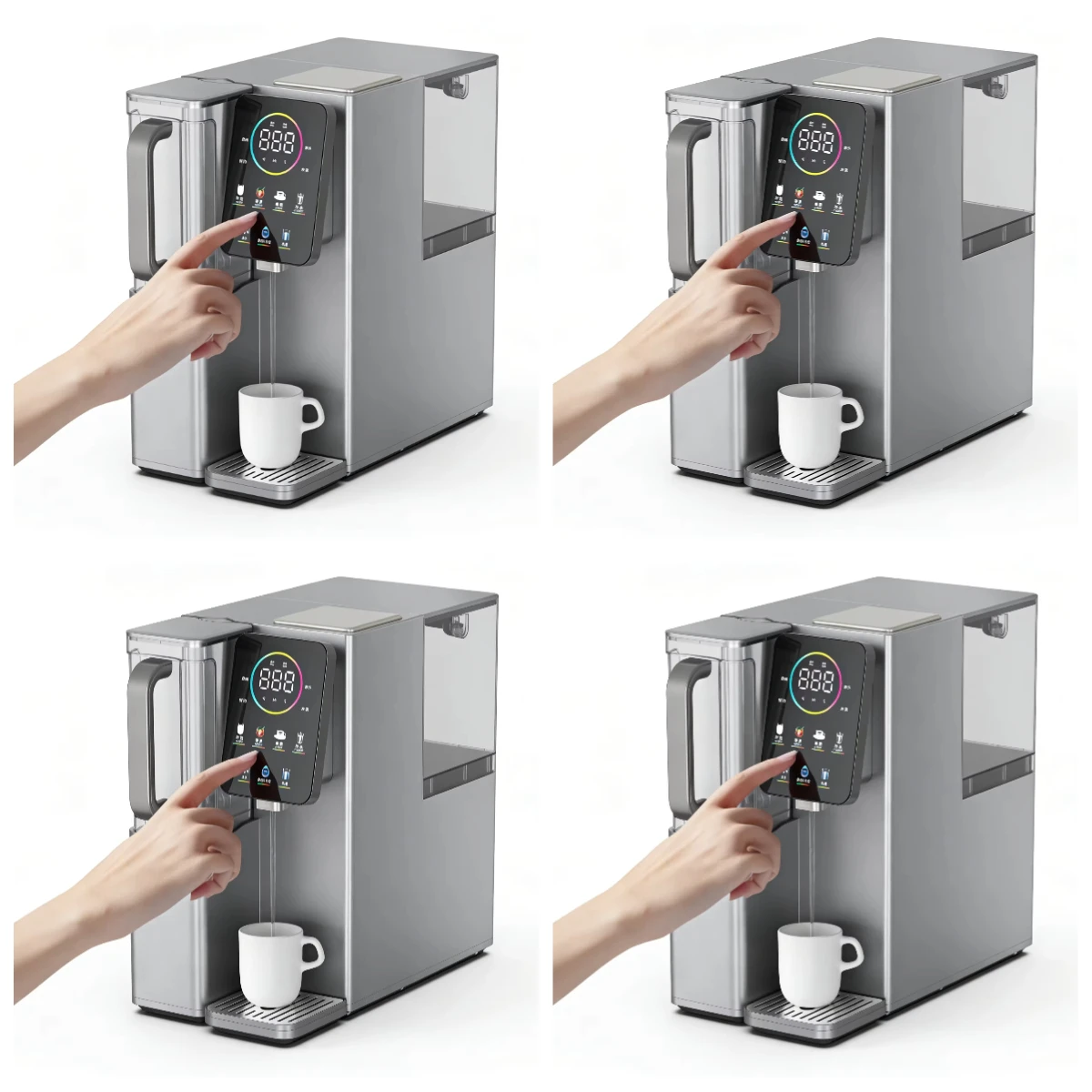 

Countertop RO System TouchScreen Water Purifier with Compound Filter Compressor Cooling System TDS Display