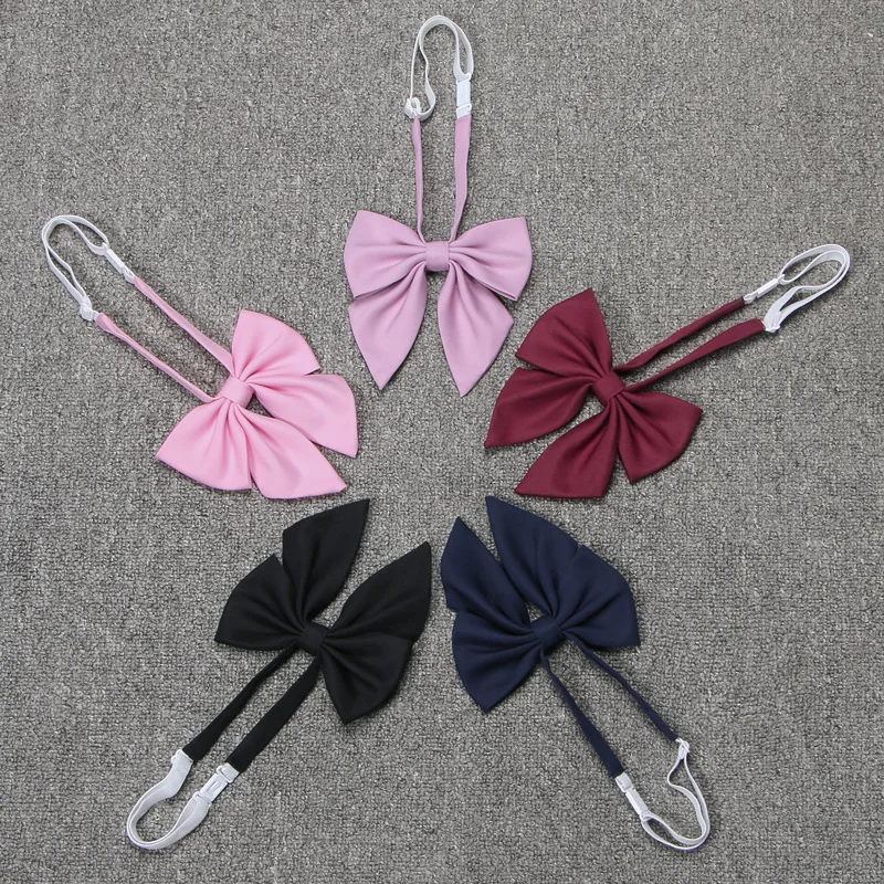 2023 New Japanese School JK Uniform Bow Tie For Girls Sailor Suit Accessories Feather Root Tip Butterfly Collar 5 Colors