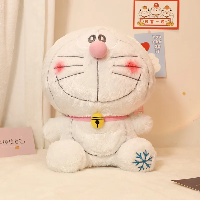 

Новая классическая плюшевая кукла Дораэмон в виде снежинки, 40 см, ручной работы, мультяшная аниме-игрушка, милая подушка, подарок на день рождения, забавная кукла
