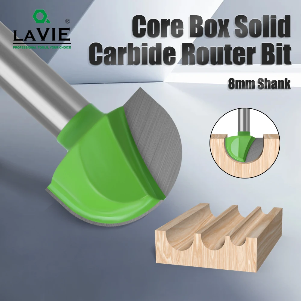 Lavie 1 Stück Hartmetall-Fräser mit rundem Schaft, 8 mm Schaftdurchmesser, für Holzbearbeitung, geeignet für Heimwerker und professionelle Holzbearbeitung. – Detail 2