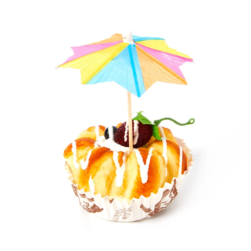 مظلة كوكاتيل ورقية صغيرة متعددة الألوان ، إكسسوارات حفلات ، مشروب ، 20-50