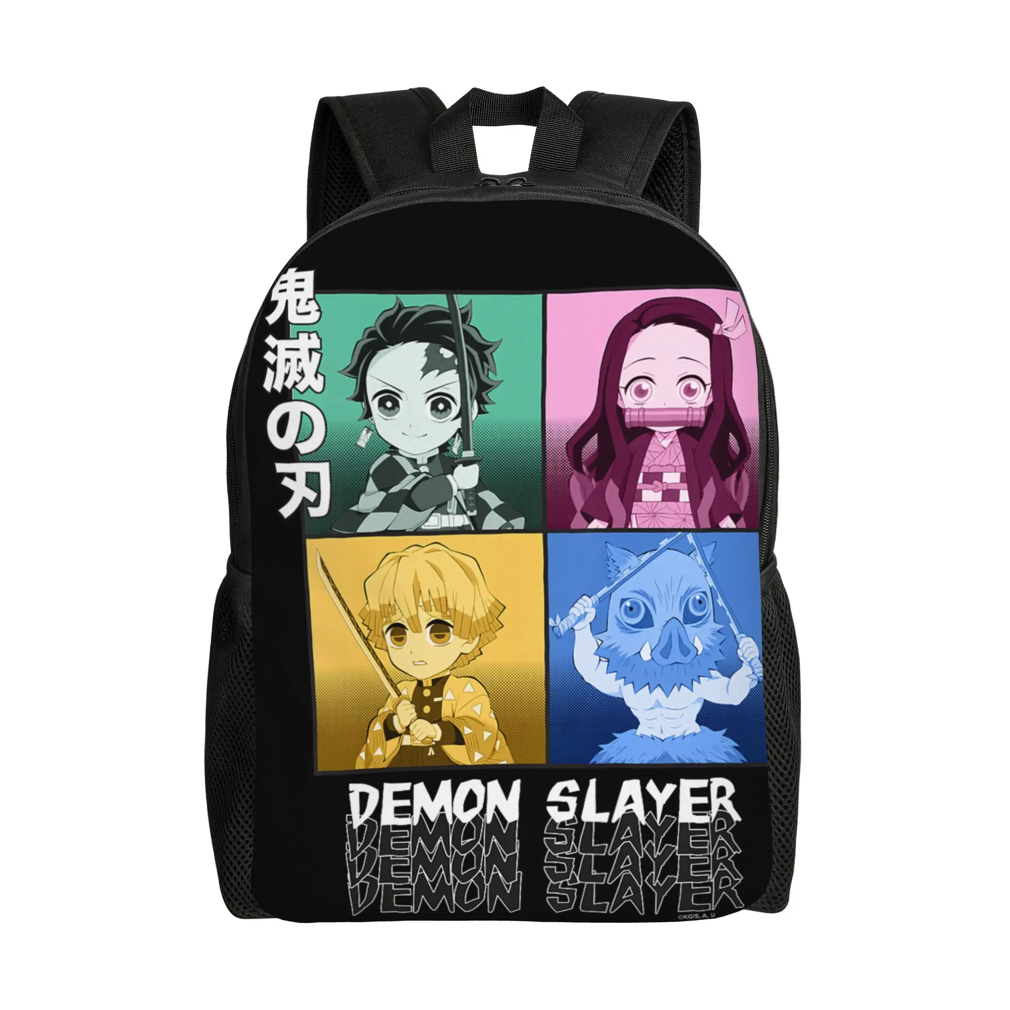Demon Slayer backpacks Kimetsu no Yaiba Pop Art Chibi Daypack  mochila School Zipper Closure Rucksack