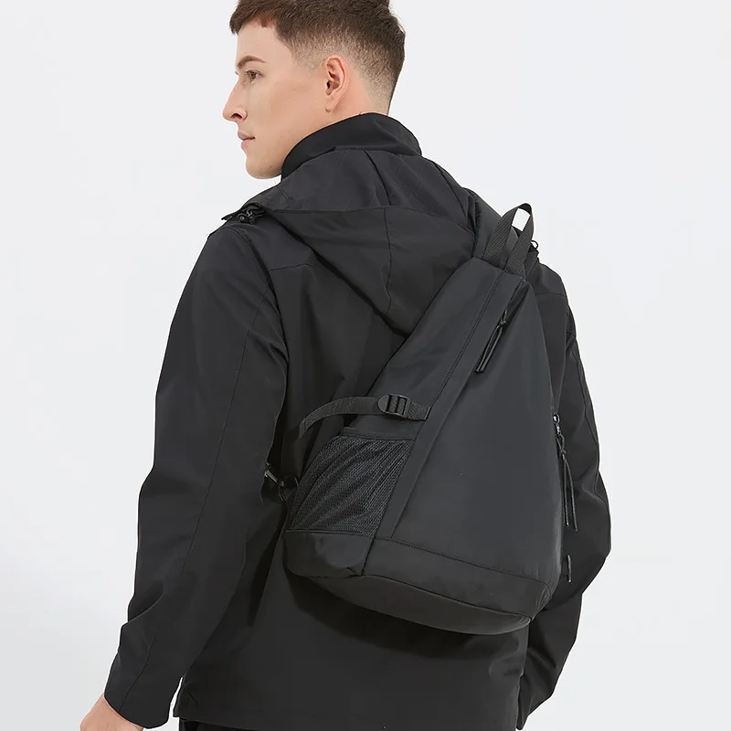 Functional crossbody bag, men's sports cycling chest bag, multi-functional small backpack, men's single-shoulder crossbody bag