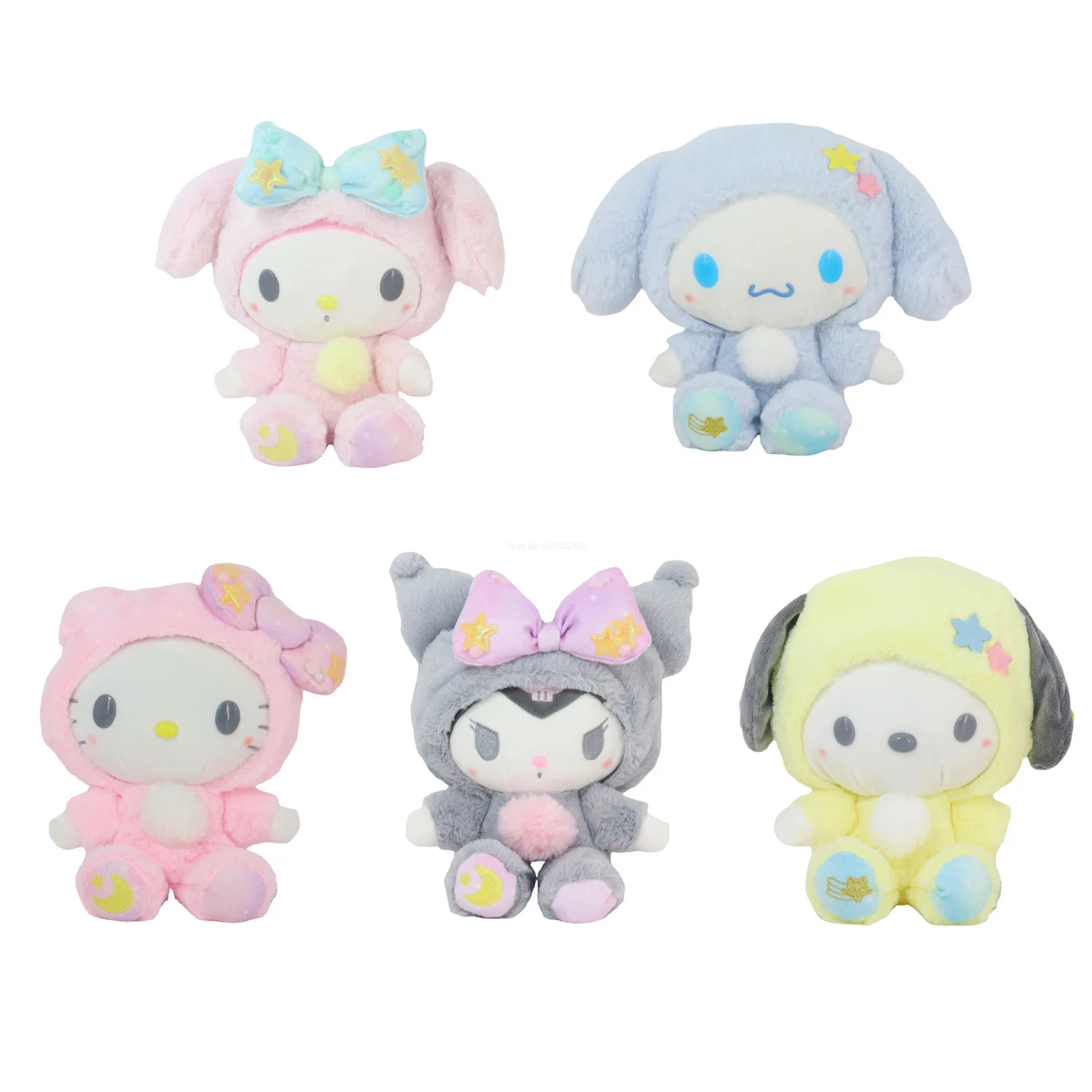 

10pcs/Lot Sanrio Cartoon Kawali Kuromi Hello Kitty My Melody Cinnamoroll Pillow Plush Toys Soft Stuffed Dolls Birthday Gifts