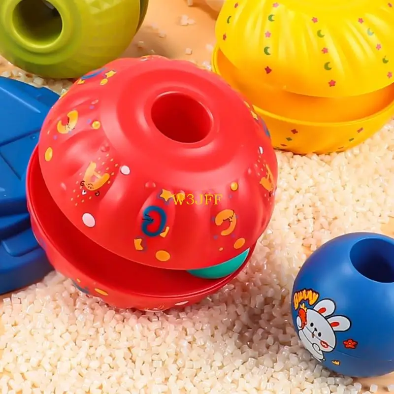 W3JF Baby Developmental Stacking Tower Toy Regenbogen Farbsortierspiel für Kleinkind -Lernaktivitäten mit rotierendem Design