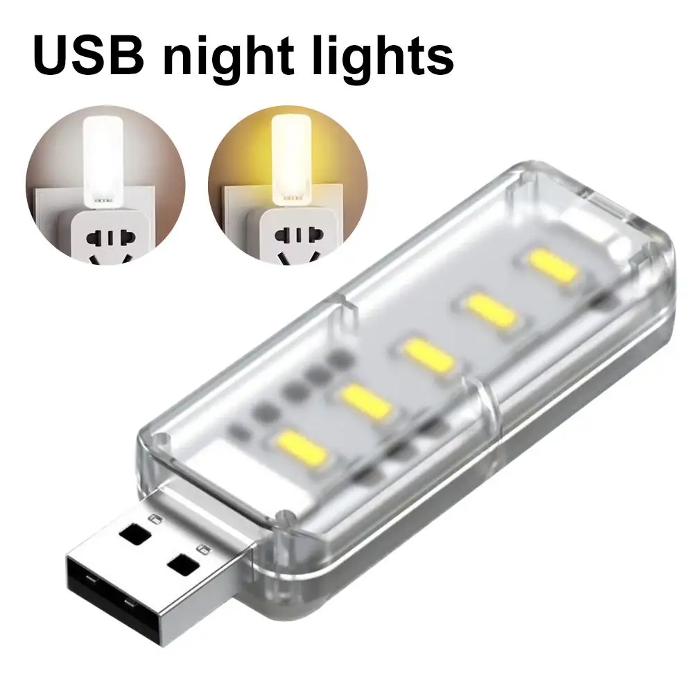 10 LED اللمس يعتم USB ضوء الليل 5 فولت المحمولة 3000 كيلو/6500 كيلو لغرفة النوم دراسة الكمبيوتر المحمول المحمول قوة البنك المكونات في الإضاءة