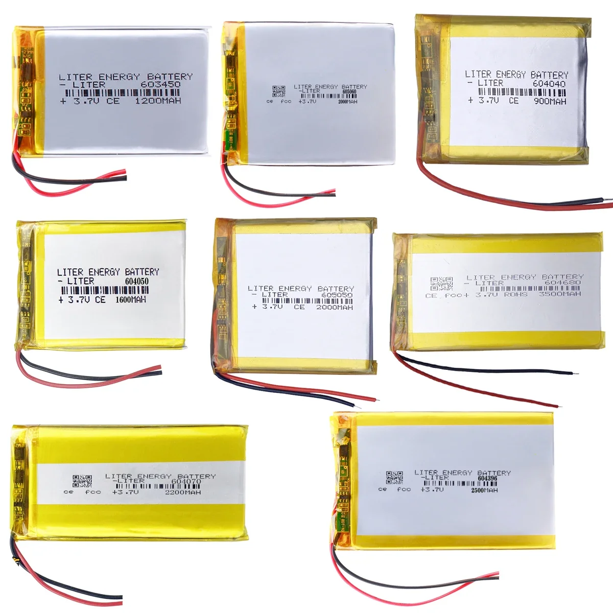 3.7V Li-Polymer Rechargeable Battery for Digital equipment Tablets, DVD, E-books, Bluetooth Headsets, Cameras