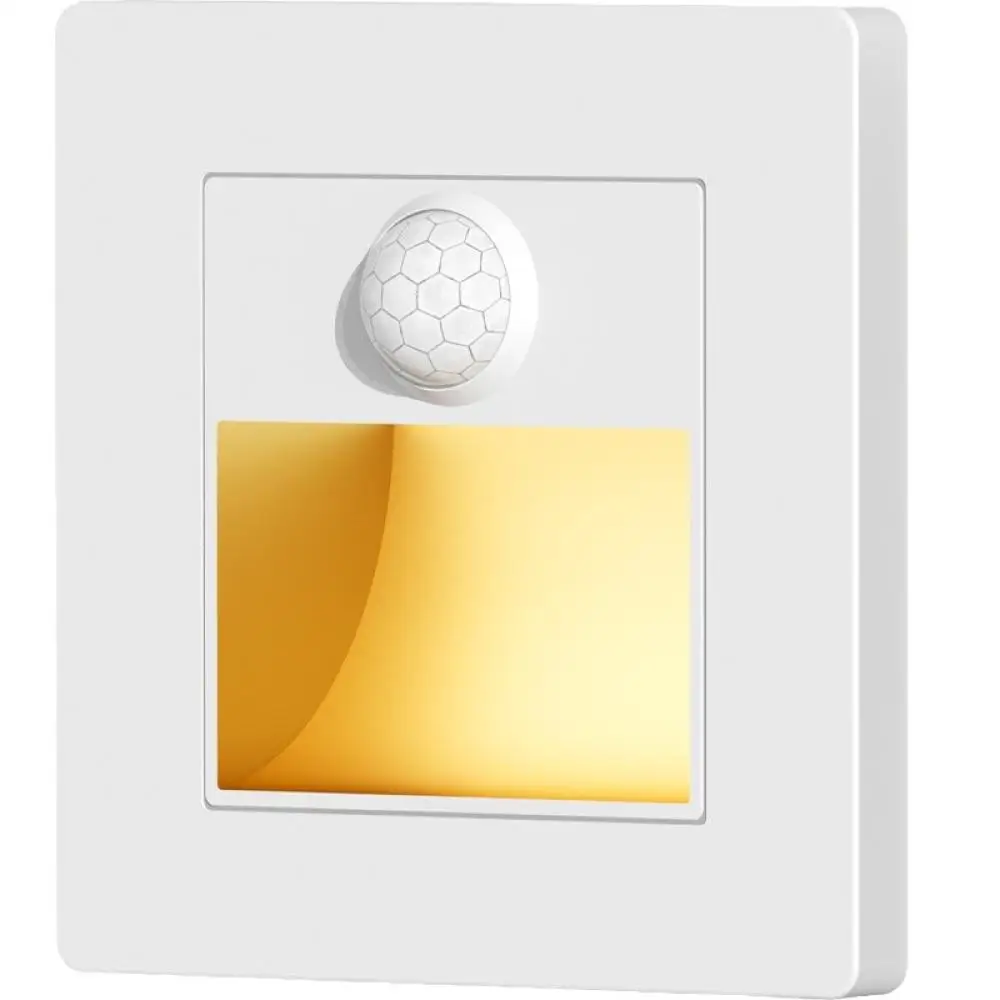 Energy Efficient LED Recessed Step Lamp Motion Sensing Wall Light For Modern Home Stair Corner Aisle Night Lighting