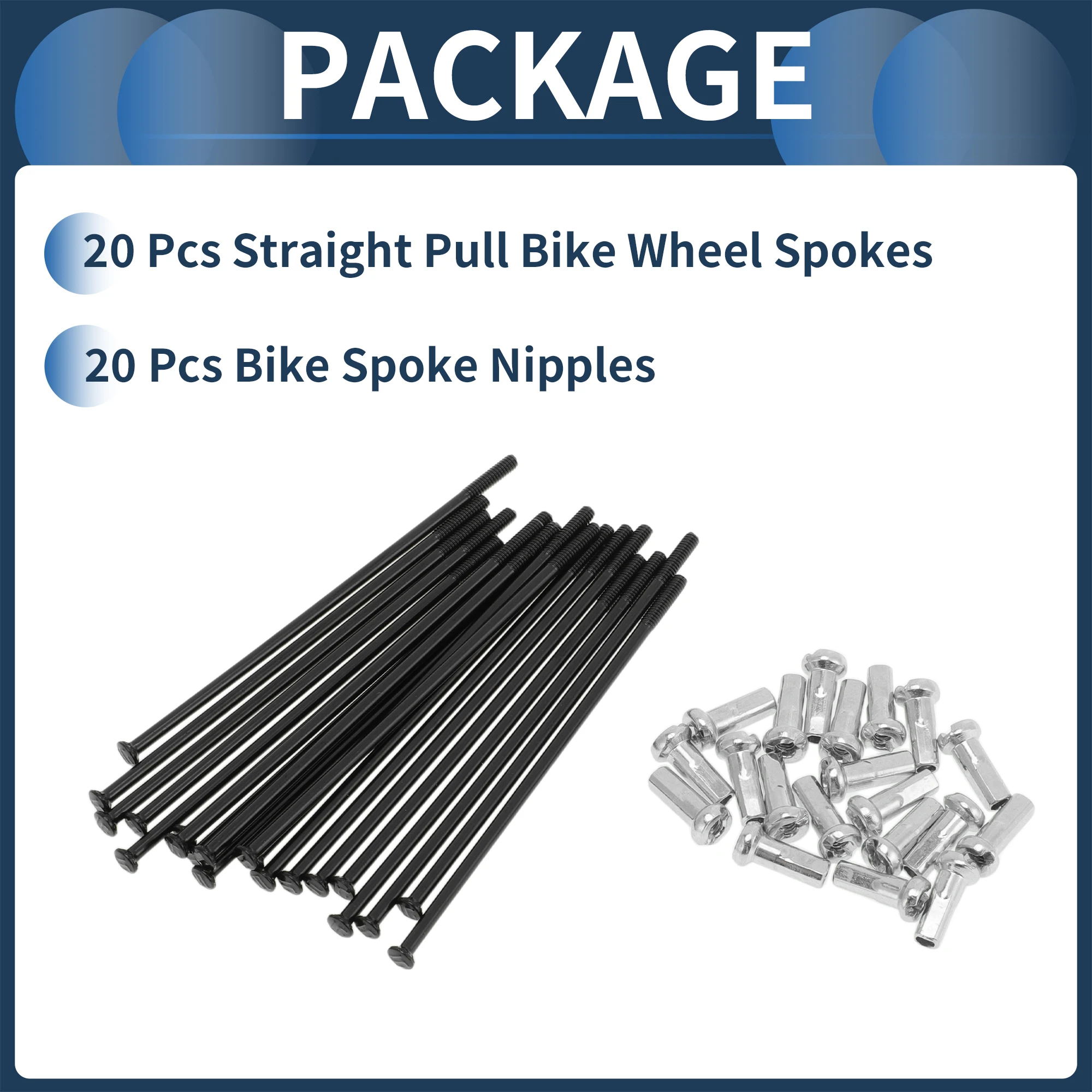 X Autohaux 20 Set 14G مستقيم سحب دراجة المتحدث 219 مللي متر 223 مللي متر 227 مللي متر 231 مللي متر 235 مللي متر 239 مللي متر 243 مللي متر 247 مللي متر 251 مللي متر الكربون الصلب الأسود