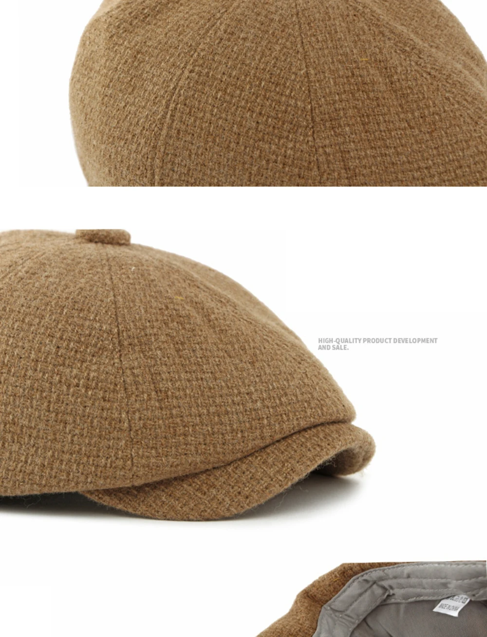 HT4888 Berets Herbst Winter Wolle Mischung Hüte für Männer Frauen Künstler Maler Baskenmütze Hut Männlich Weiblich Flache Kappe Ivy Achteckige Baskenmütze Kappen – Detail 4