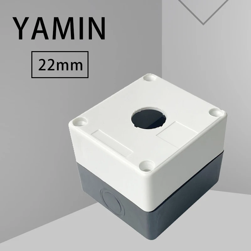 22mm One Holes BX1-22 Equipment Urgent Emergency Stop Push Button Switch Protection Box Gray Plastic Box