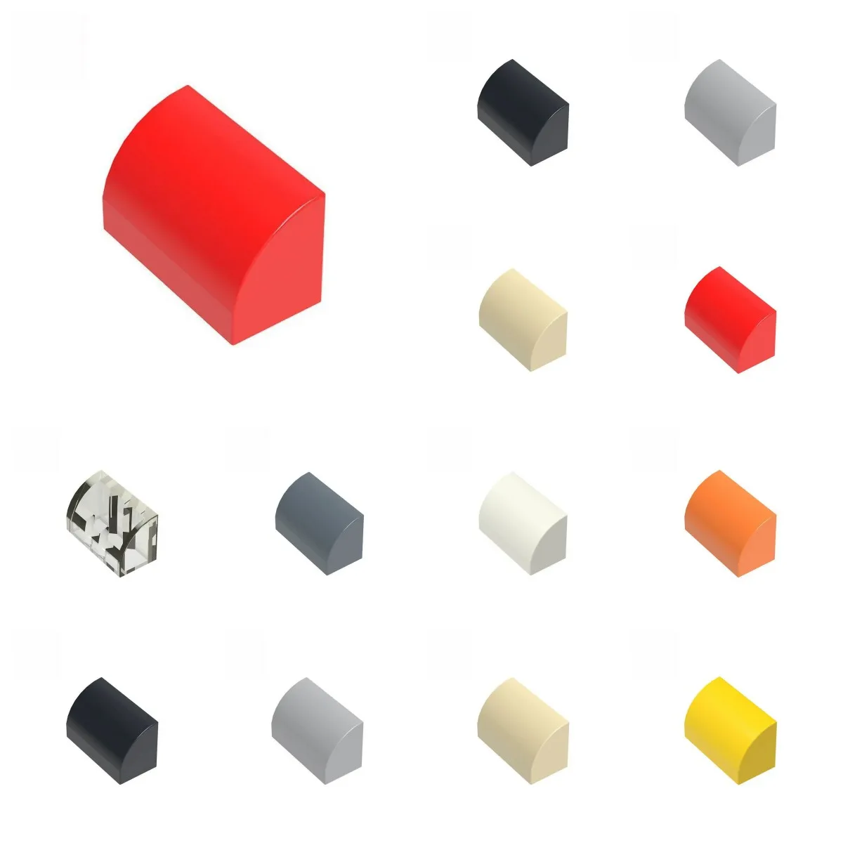 

50pcs Puzzle Particle 37352 Curved 1x2 Building Blocks Kit High-Tech Slope Bricks Toys Children Birthday Gifts Dropshipping