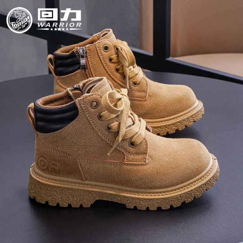 

Warrior Children's Shoes Autumn Winter Versatile Boys Boots 2025 New Fashionable Girls Boots for Children