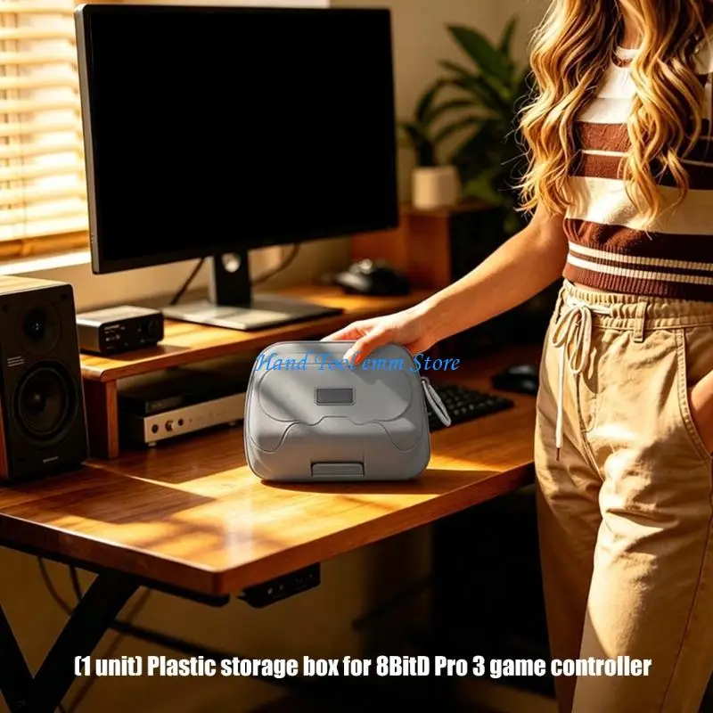 H37F Protective Case Game Controller Storage Box for 3 Impact Resistant Box Scratchproof Plastic Hard Shell Case