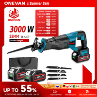 ONEVAN 3000W 10000SPM Electric Reciprocating Saw Electric Chainsaw Saber Saw Portable Cordless Power Tool For 21V 18v Battery