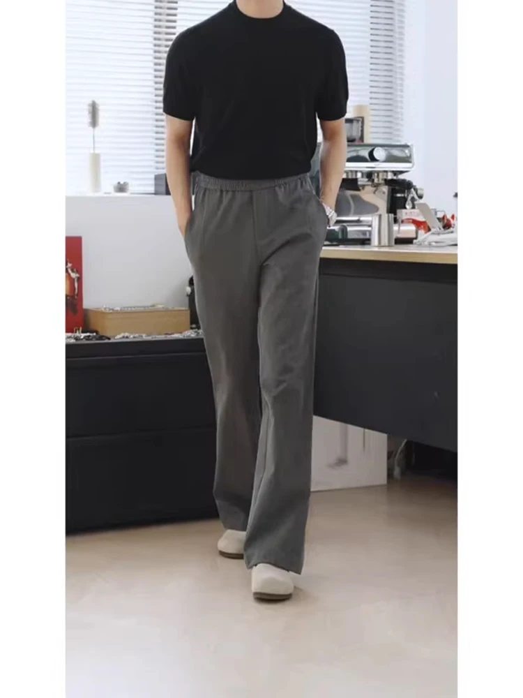 

ay Cleanfit Ice Silk Men's Summer Thin Straight Leg Pants Slimming Drapey Feel Premium Looking Suit Pants Casual Leisure Tr...