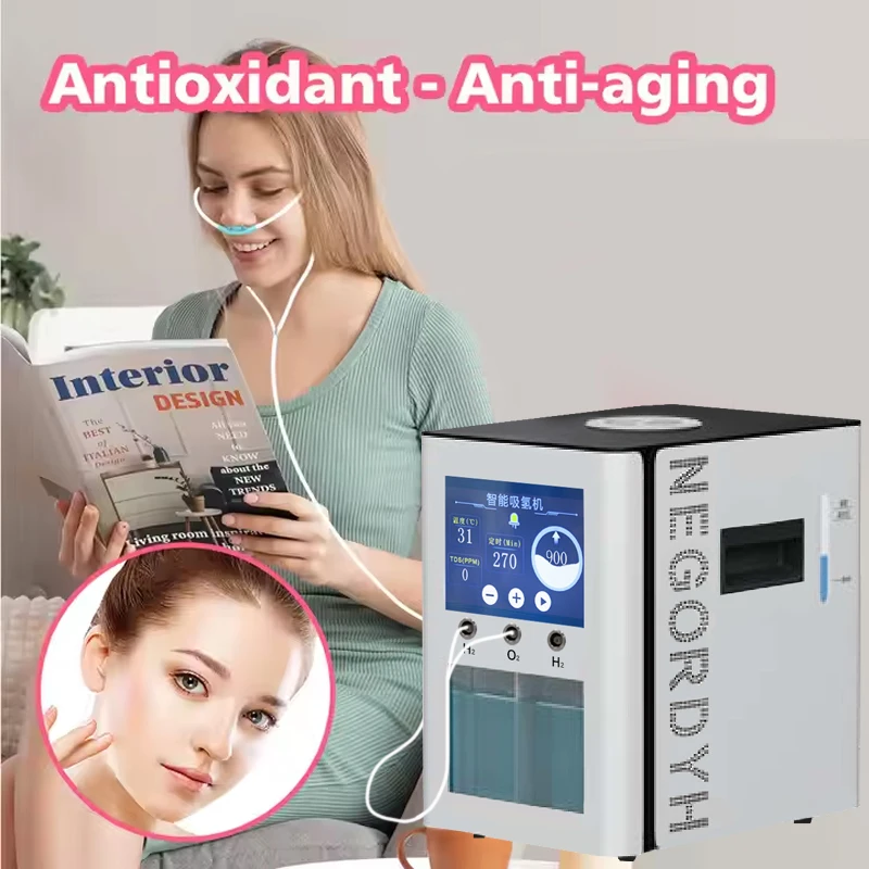 Hydrogen Inhalation Machine Water Generator 900ml 1200ml 1500ml 1800ml Double Outlet Electrolysis Hydrogen Making Machine