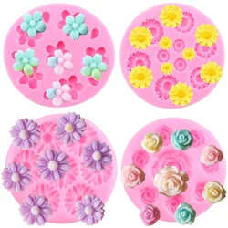 Daisy Chrysanthemum Flower Silicone Mold Baking Molds Fondant Cake Decorating Tools Rose Candy Resin Clay Chocolate Moulds