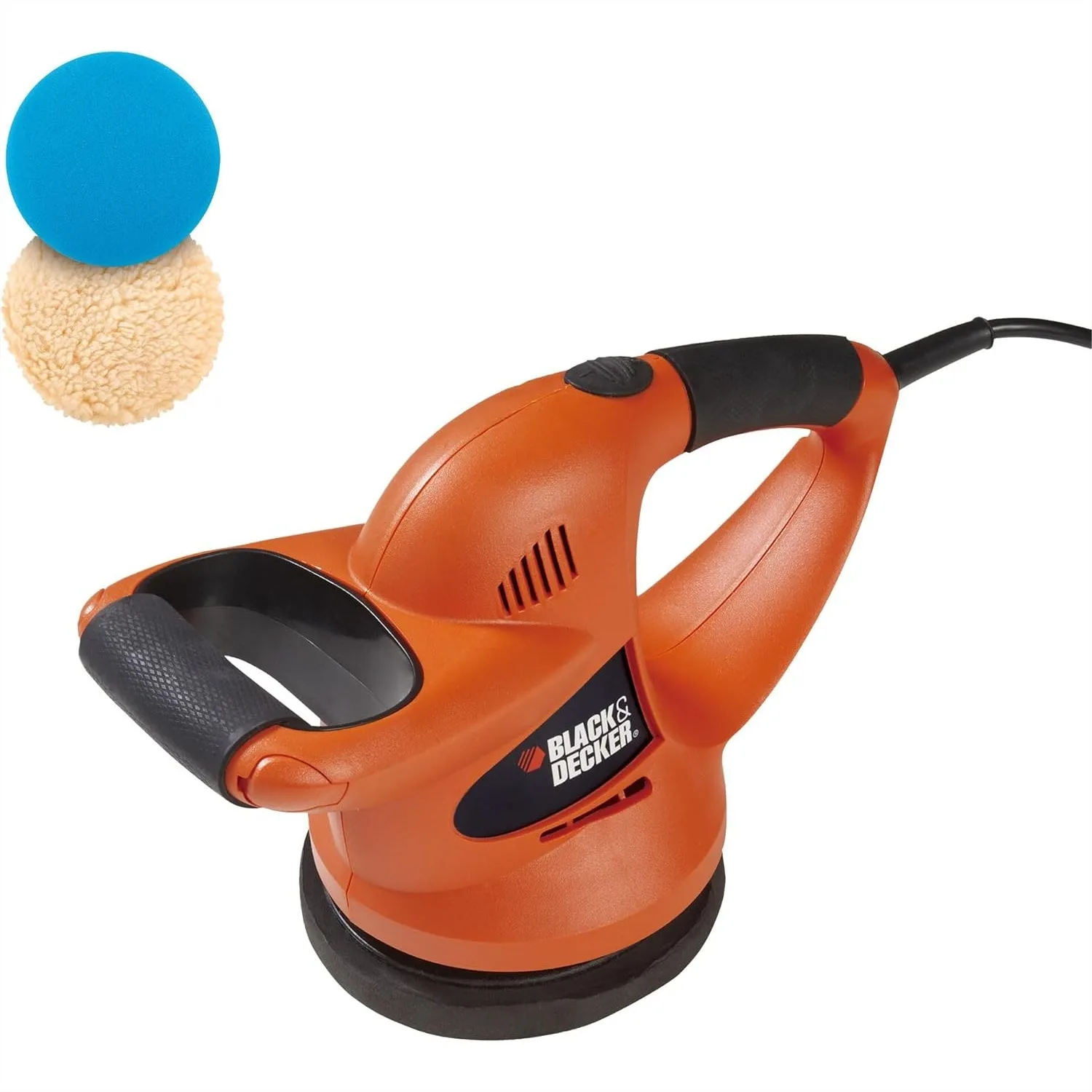 

6" Random Orbital Buffer Polisher with Wool and Foam Bonnets for Car Waxing, 10ft Cord