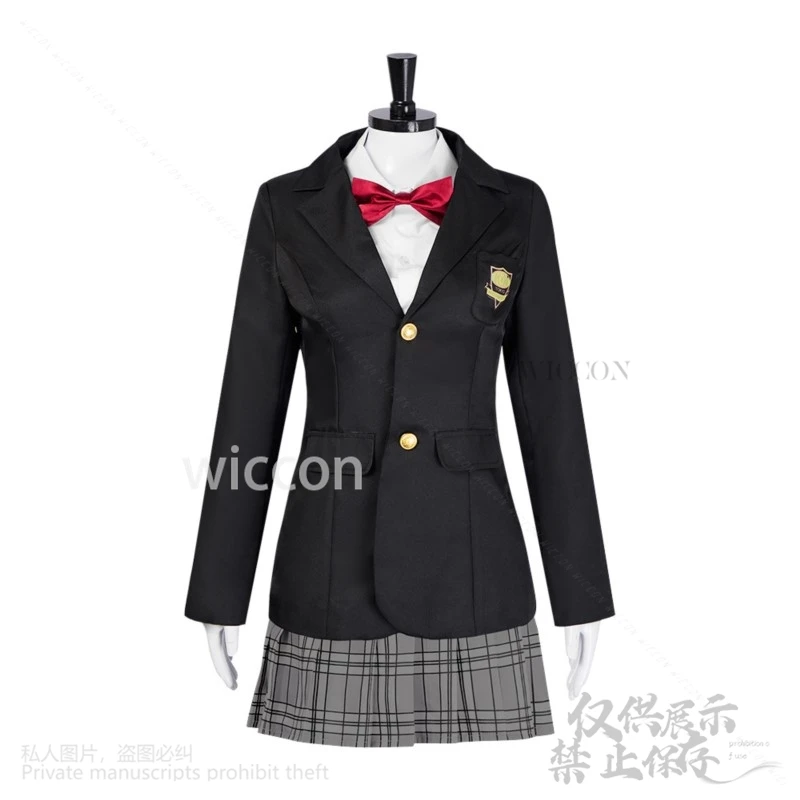 Anime Movie Bill Cosplay Gogo Yubari Costume JK School Uniform Dress Lolita Cos Long Black Wigs With Weapon Props For Halloween