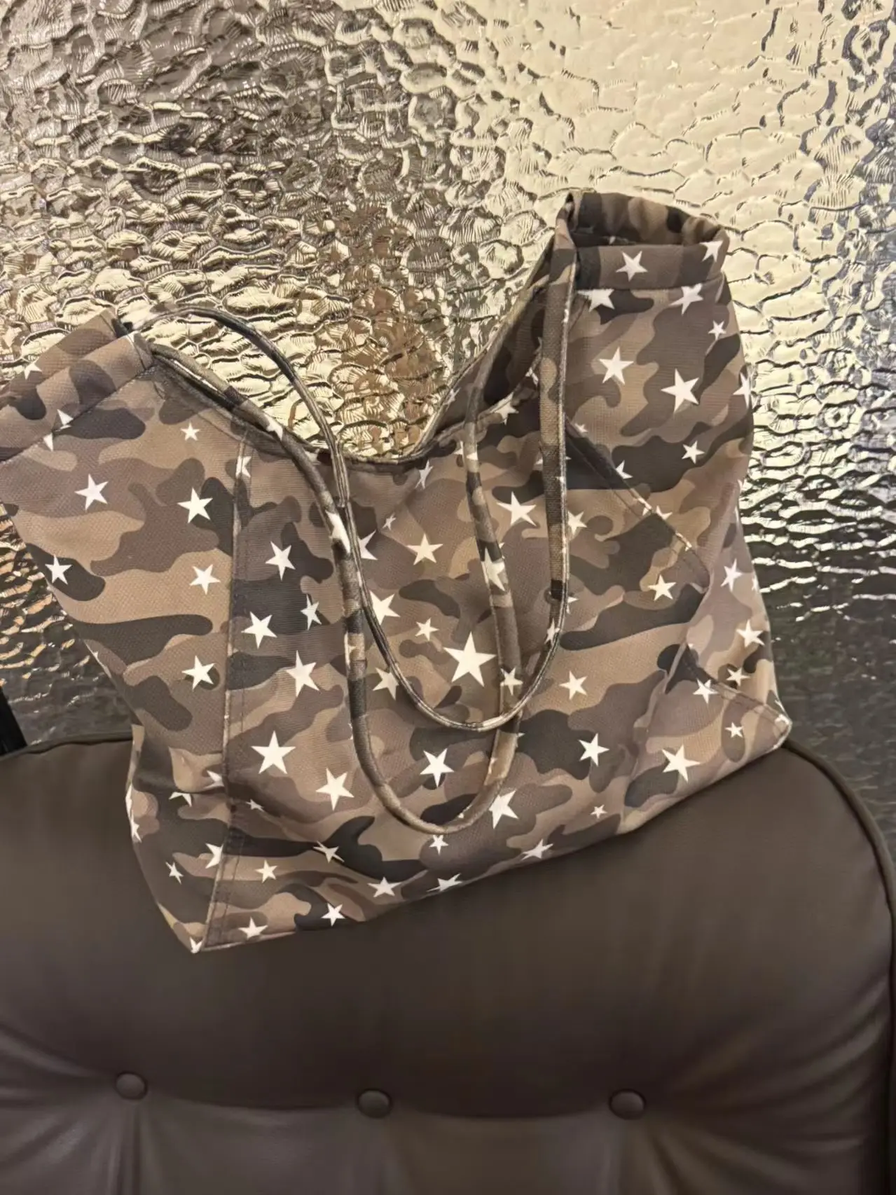 

Корейская холщовая большая сумка в стиле ретро с камуфляжной звездой, женская большая сумка Capaci на одно плечо, пригородная сумка, мягкая квадратная сумка ape
