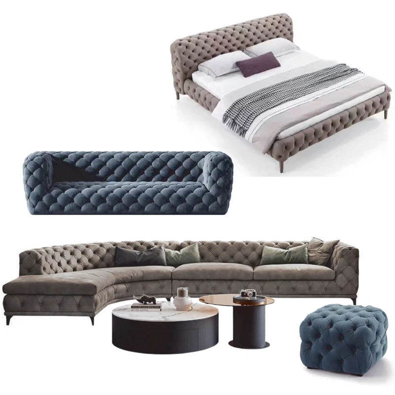 

/Italian Minimalist Style Sectional Couch For Home Hotel /Modern Sofa Set Green Modular 3 Seater Living Room Sofa