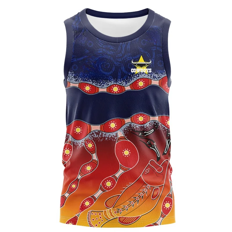 2024 Rugby - North Queensland Cowboys Rugby Tank Top-Home and Away/Training/Indigenous/Splicing/New High Quality Rugby Tank Top