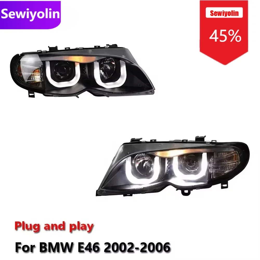 

Car DRL LED Headlight Light Assemblies For BMW E46 2002-2006 Auto Fog DRL Brake Turn Signal Lamp Plug and Play