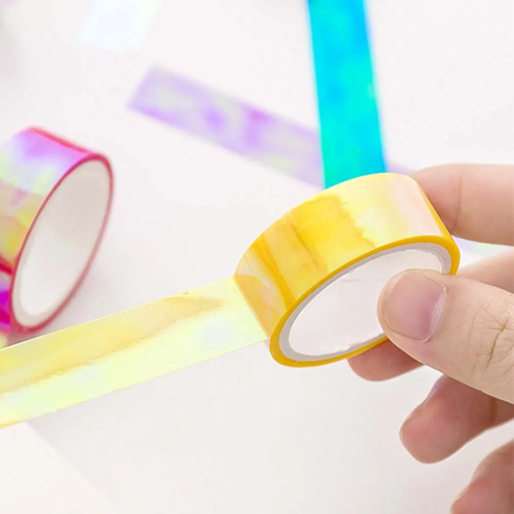 

20pcs Rainbow Gradient Craft For Gift Packaging Book Diy Albums Adhesive Tearing Tape Removable Decorative Tape