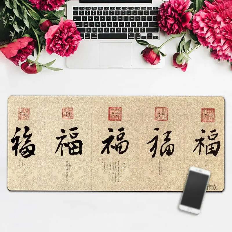 Retro Extra Large Mouse Pad Desk Keyboard Mice Mat Gaming Mat Antislip Table Pad Plant Mouse Pad Desk Accessories Organizer