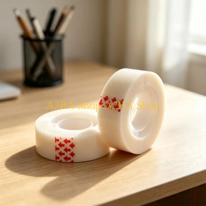 A2BA See Through Sticky Tape Tear Easily Clean Clear Invisible Adhesive Tape For Daily Use Leave Not Mark On Any Surfaces