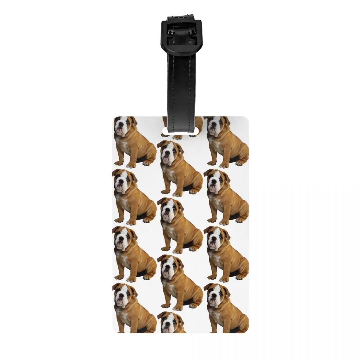 English Bulldog Luggage Tags Custom Baggage Tags Privacy Cover ID Label