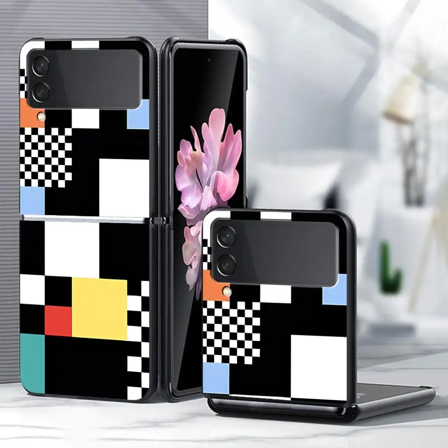 Color Mosaic Case for Samsung Galaxy Z Flip 8 Flip6 Flip4 Flip3 Flip5 Flip7 FE Z Flip 7 6 5 4 3 Phone Cover