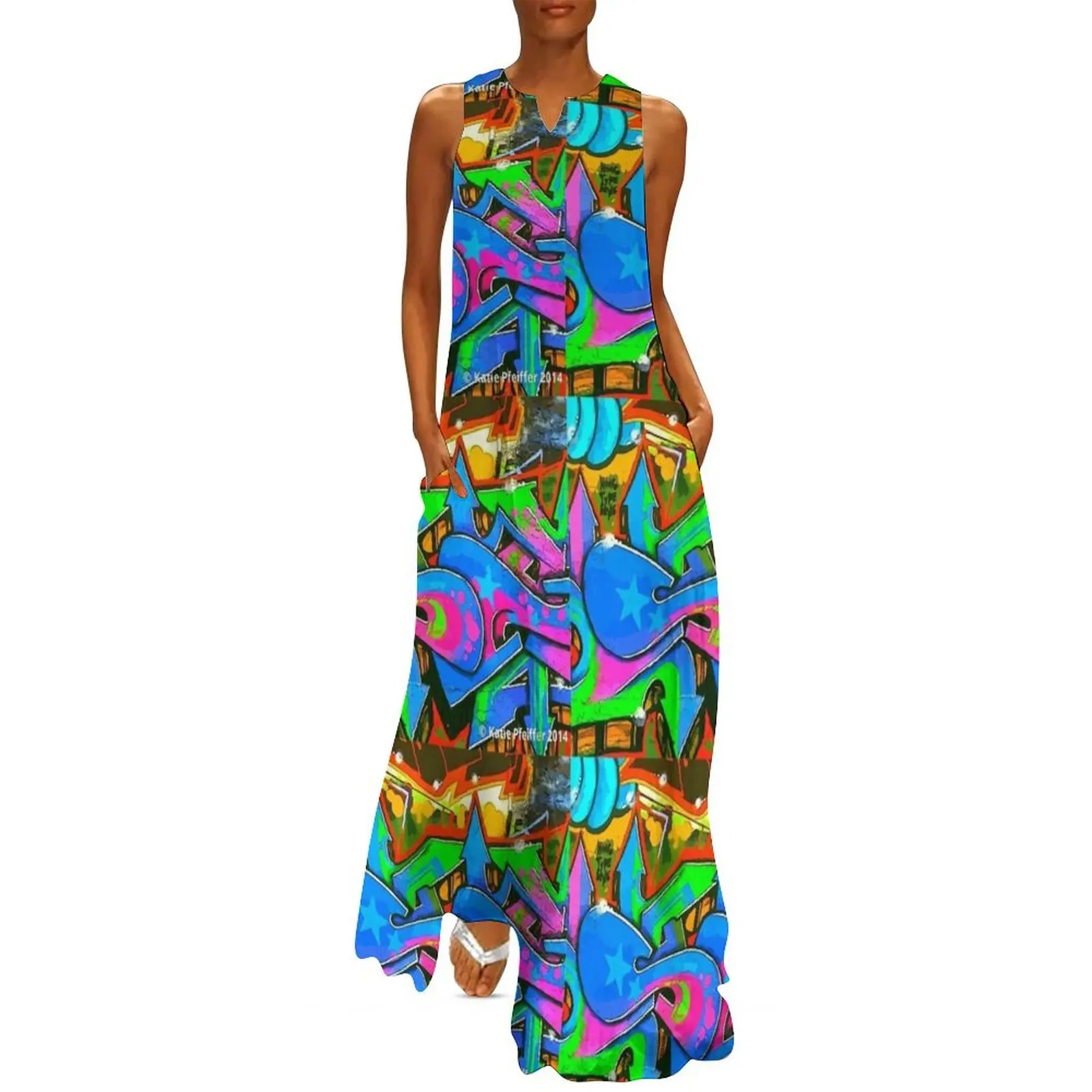 

Graffiti Wall #2 West Philly Abstract Long Dress womens clothing beach dress luxury woman party dress womans clothing