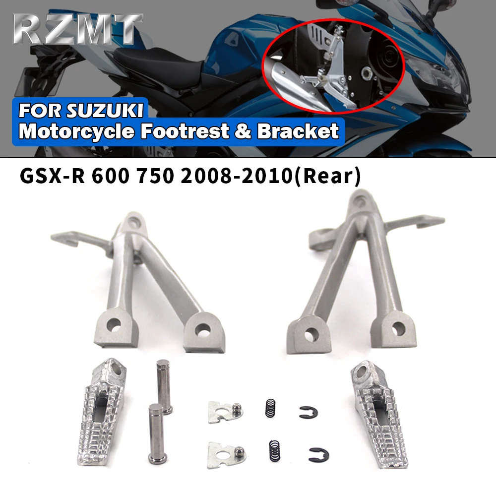 

Motorcycle Footrest & Bracket For Suzuki GSX-R 600 / 750 2008-2010 Folding Parts Rear Foot Rests Pedal Bracket Assembly Kit