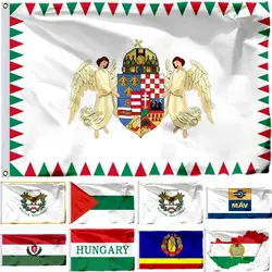 Hungary War Flag HU Banate of Leitha 3X5FT 90X150CM Hungarian Defence Forces Banner 21X14CM