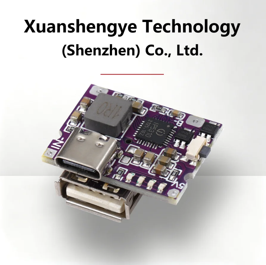 Ultra‑Compact Portable Type‑C Power Bank Main Board, Lithium Battery Charging Boost Module, 3.1A Output Mobile Power Module