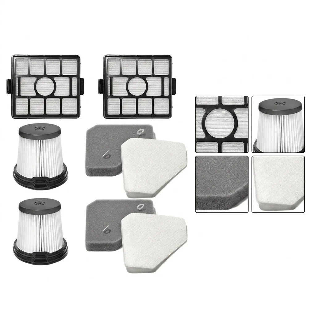 Replacement Filter Kit for Shark IA3243 IA3240 IA3241 Vacuums 2 Dust 2 Triangular Foam 2 Cylindrical Filters Total 6 Pieces