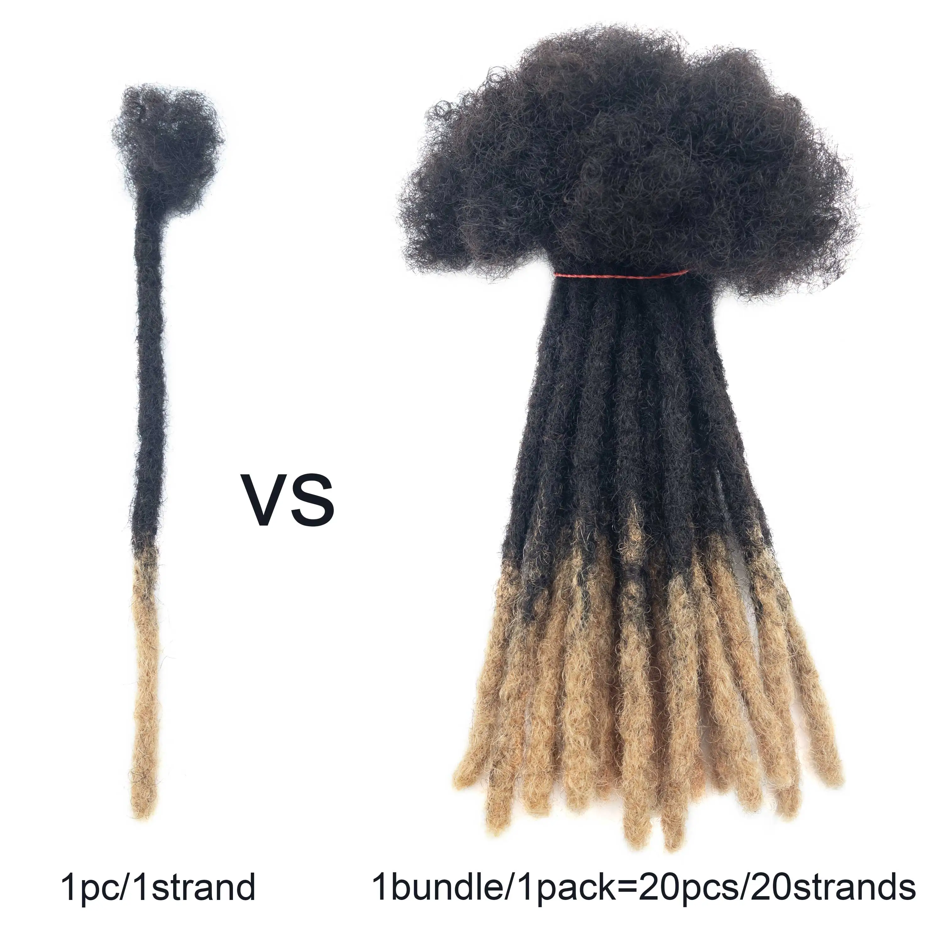 20strands/pack Anna 8inch Natural Human Afro Kinky Locs Extension 100% Human Hair Extension Soft Regular Dread Handmade Locs