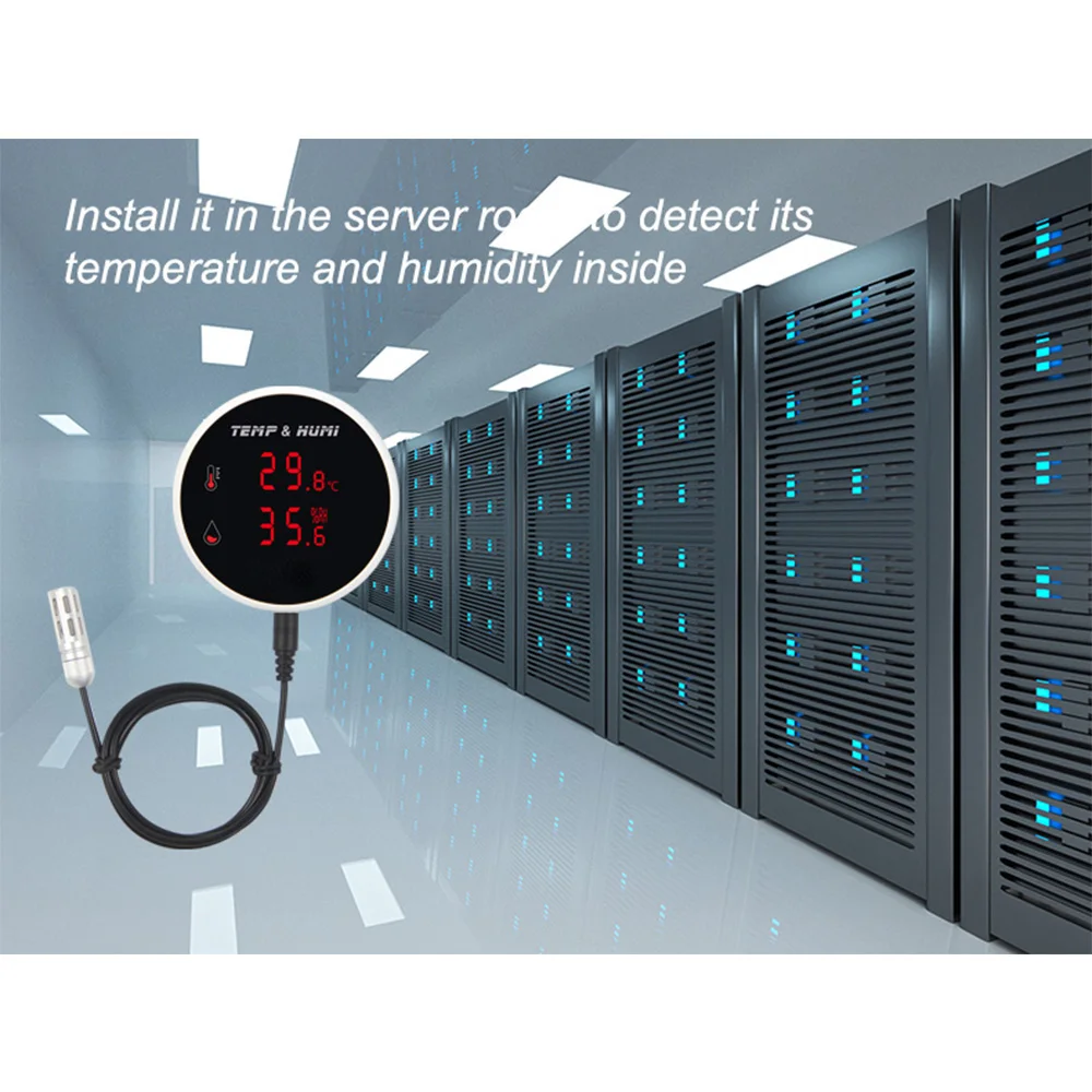 Tuya Smart Zigbee Hygrometer-Thermometer mit externer Temperatur, USB-Aufladung oder wiederaufladbarem Akku