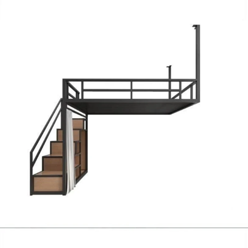 

high quality New small apartment eleed wrought iron single double den duplex second floor bed