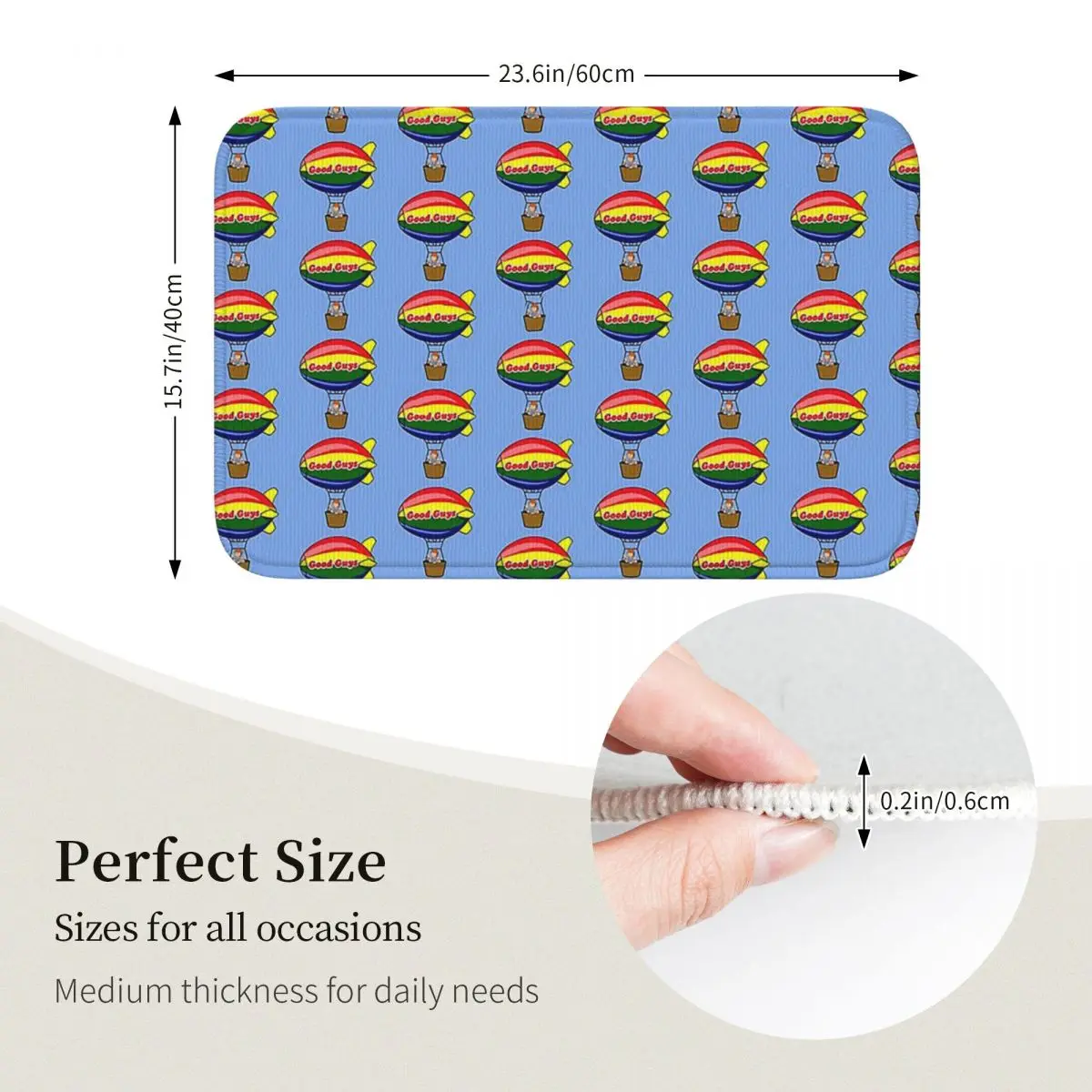 Good Guys Child's Play Chucky - Killer Doll - Hot Air Balloon Home Floor Mat Anti-slip Carpet Rug for Bathroom Footpad Mats