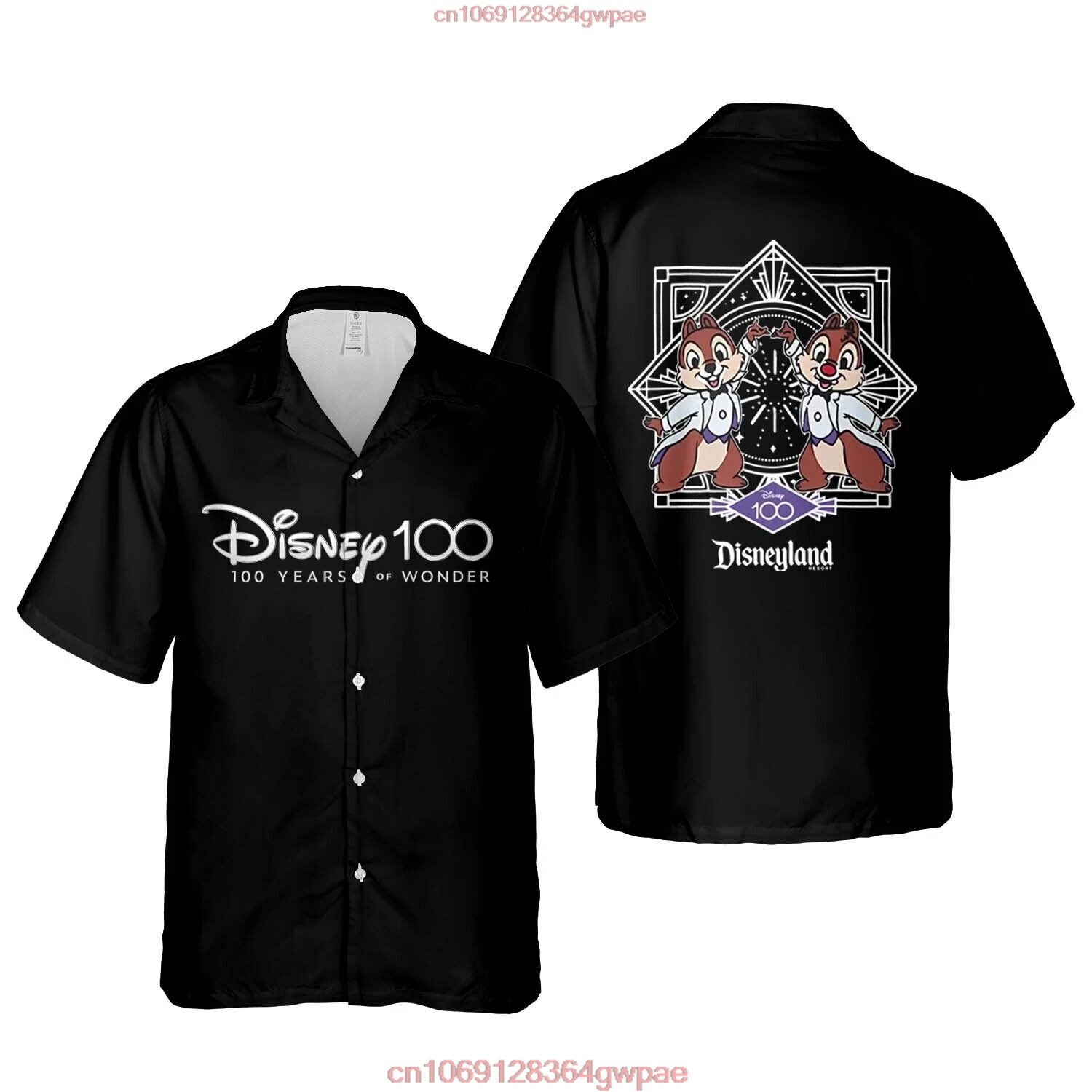 Chip and dale Hawaiian shirt Chip n Dale 100 Years Of Wonder Disney Anniversary Disneyland Hawaiian Shirt