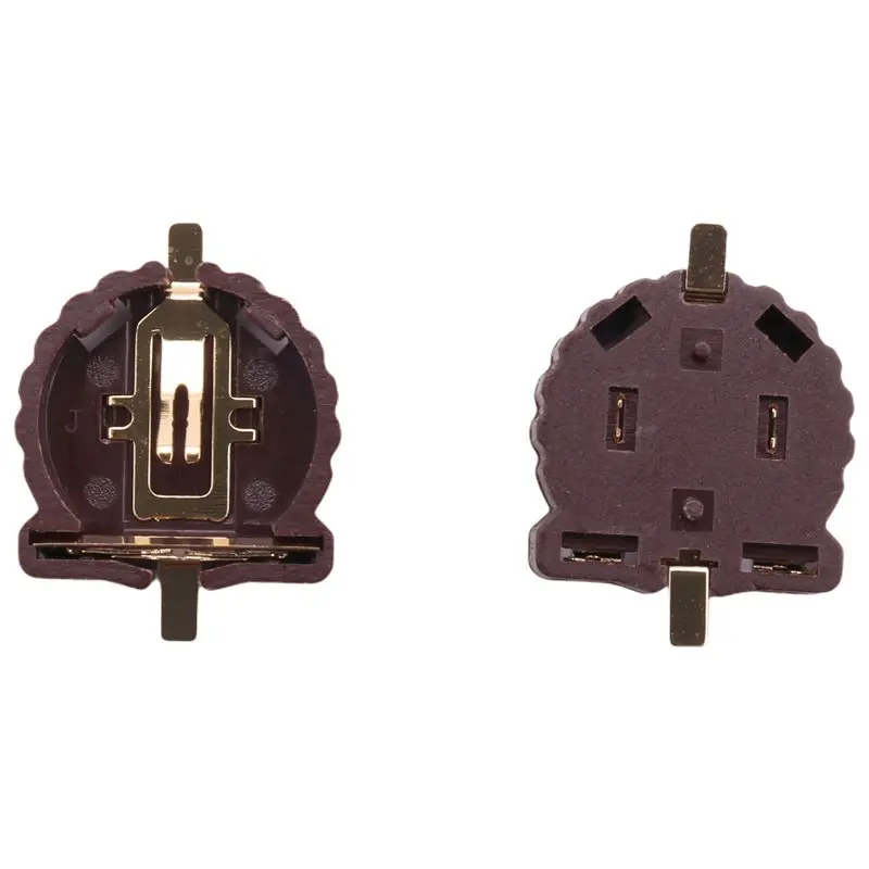 T23C 80PCS CR1220 CR1225 Button Battery Holder 3V Button Battery Holder Plating Temperature