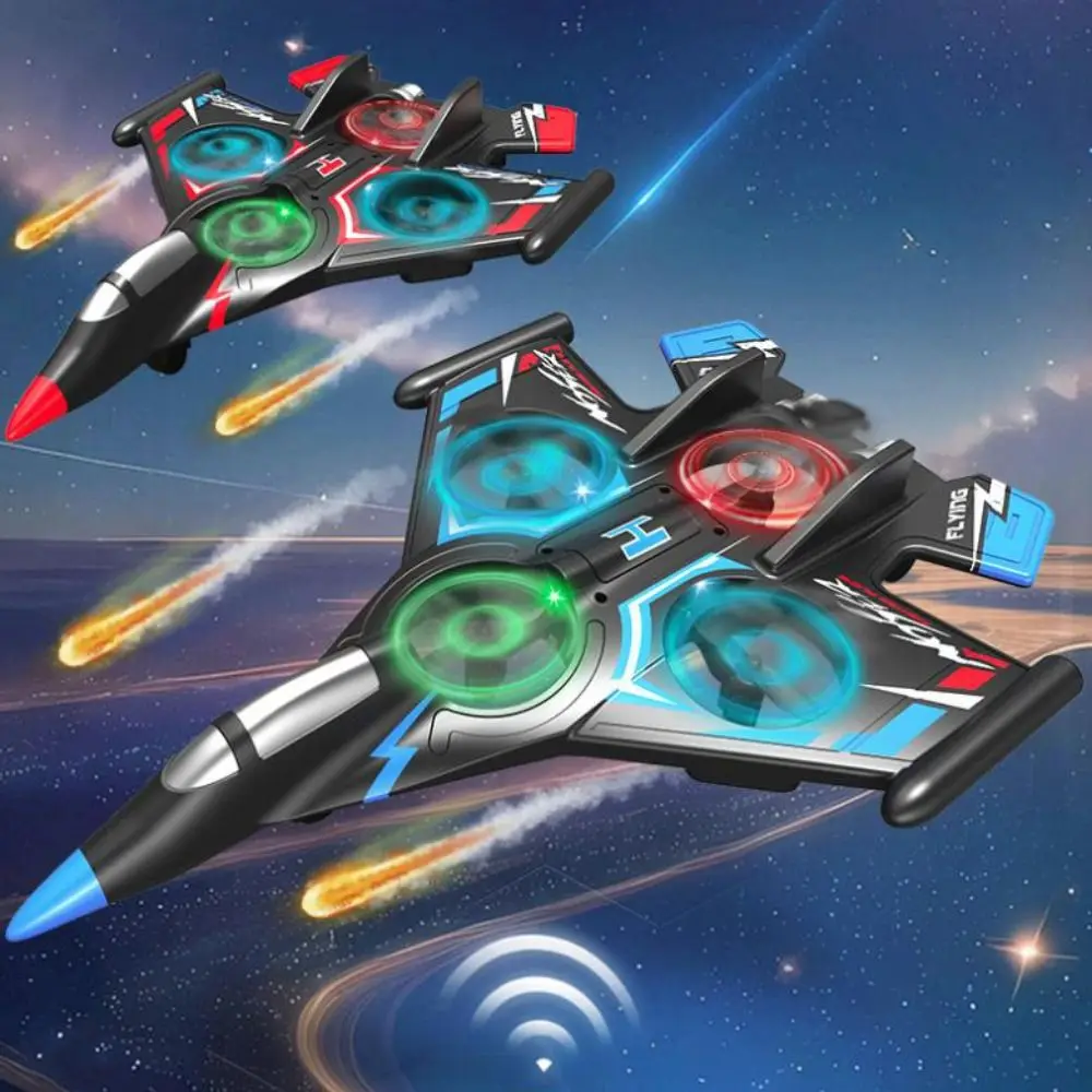 

EPP Foam Пульт дистанционного управления Истребитель пены Гравитационный датчик RC Дроны Четырехмоторный вертолет Игрушка Портативный с подсветкой RC Хобби Реактивный самолет