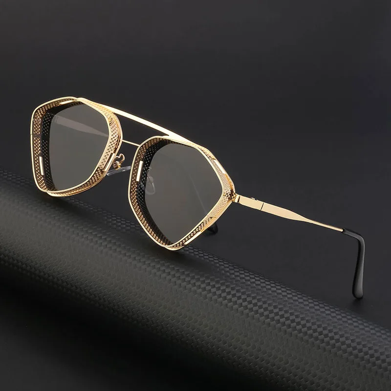 2022 Steampunk Sunglasses For Men Punk Retro Fashion Glasses Tide Shades Luxury Vintage Gafas De Sol Zonnebril Occhiali Da Sole