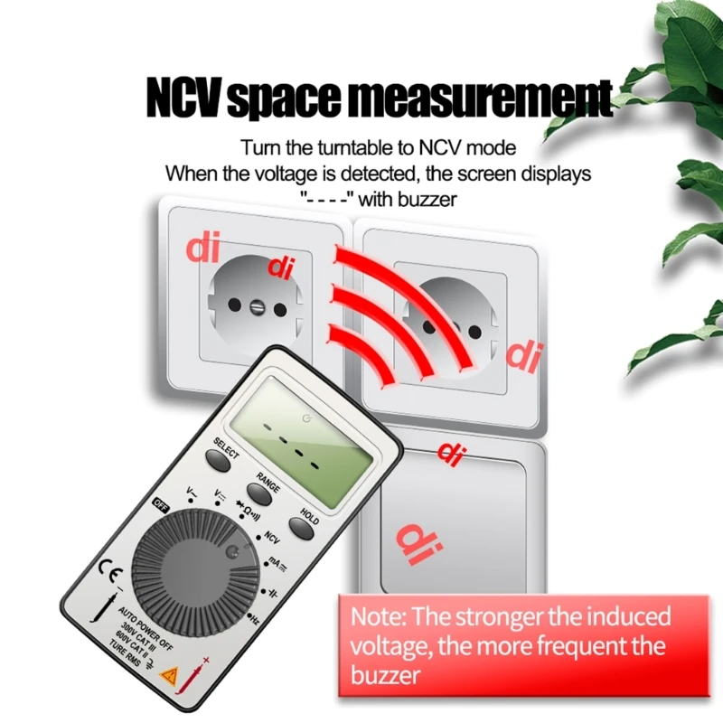 Digital Multimeter Voltmeter Non Contact Multi Electrical Meter Tester LCD