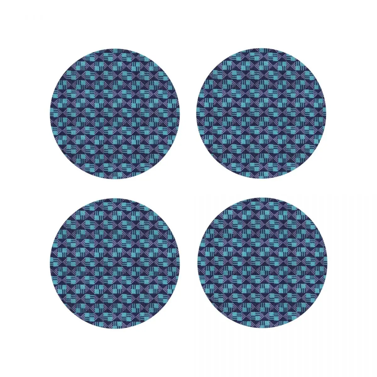 Waterloo And City Line - London Underground Seat Cover Moquette Coasters Kitchen Placemats Insulation Cup Coffee Mats Set of 4