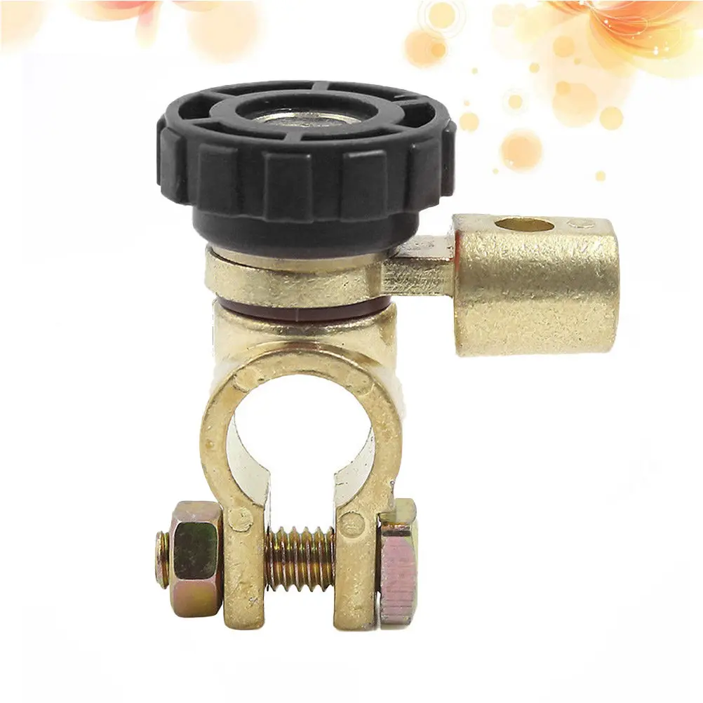 Car Battery Disconnect Switch 17Mm Universal Black Rotatable Isolator Cut Off Switch Anti-Theft Device 6V 12V 24V Battery